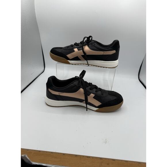 Skechers Zinger Metallic Black Rose Gold Sneakers Women’s Size 7.5 - Picture 2 of 7